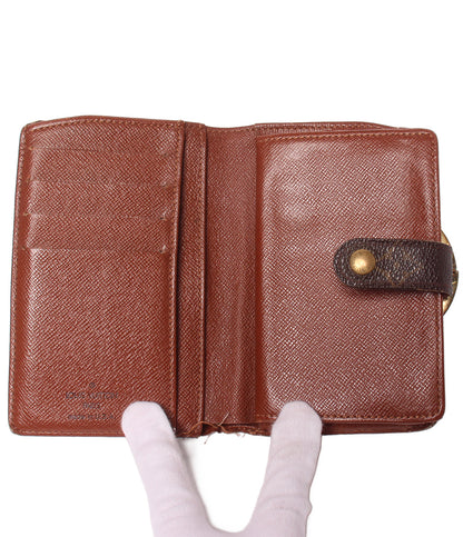 訳あり LOUIS VUITTON 二つ折り財布 がま口 ポルトフォイユ ヴィエノワ モノグラム M61673 レディース ルイ・ヴィトン