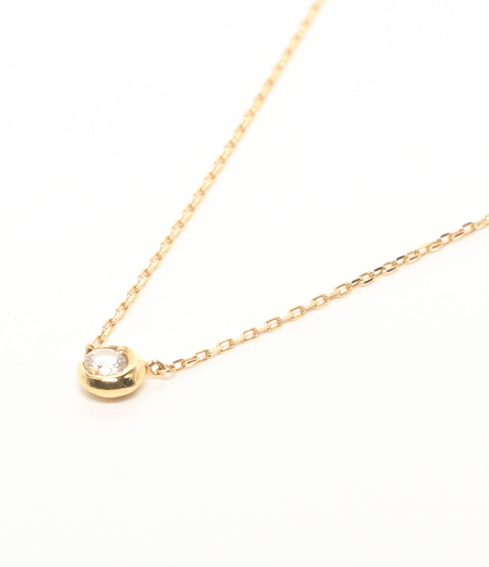 美品 STAR JEWELRY ネックレス K18 ダイヤ 0.04ct レディース スタージュエリー