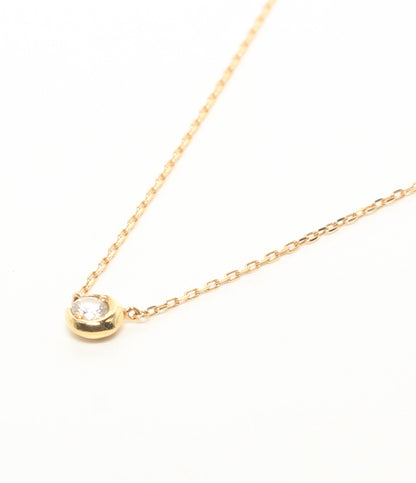 美品 STAR JEWELRY ネックレス K18 ダイヤ 0.04ct レディース スタージュエリー