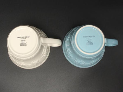 美品 WEDGWOOD マグカップ 2点セット ペア フェスティビティ アイボリー ブルー ウェッジウッド