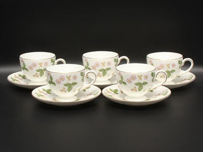 美品 WEDGWOOD カップ＆ソーサー 5客セット ワイルドストロベリー ウエッジウッド