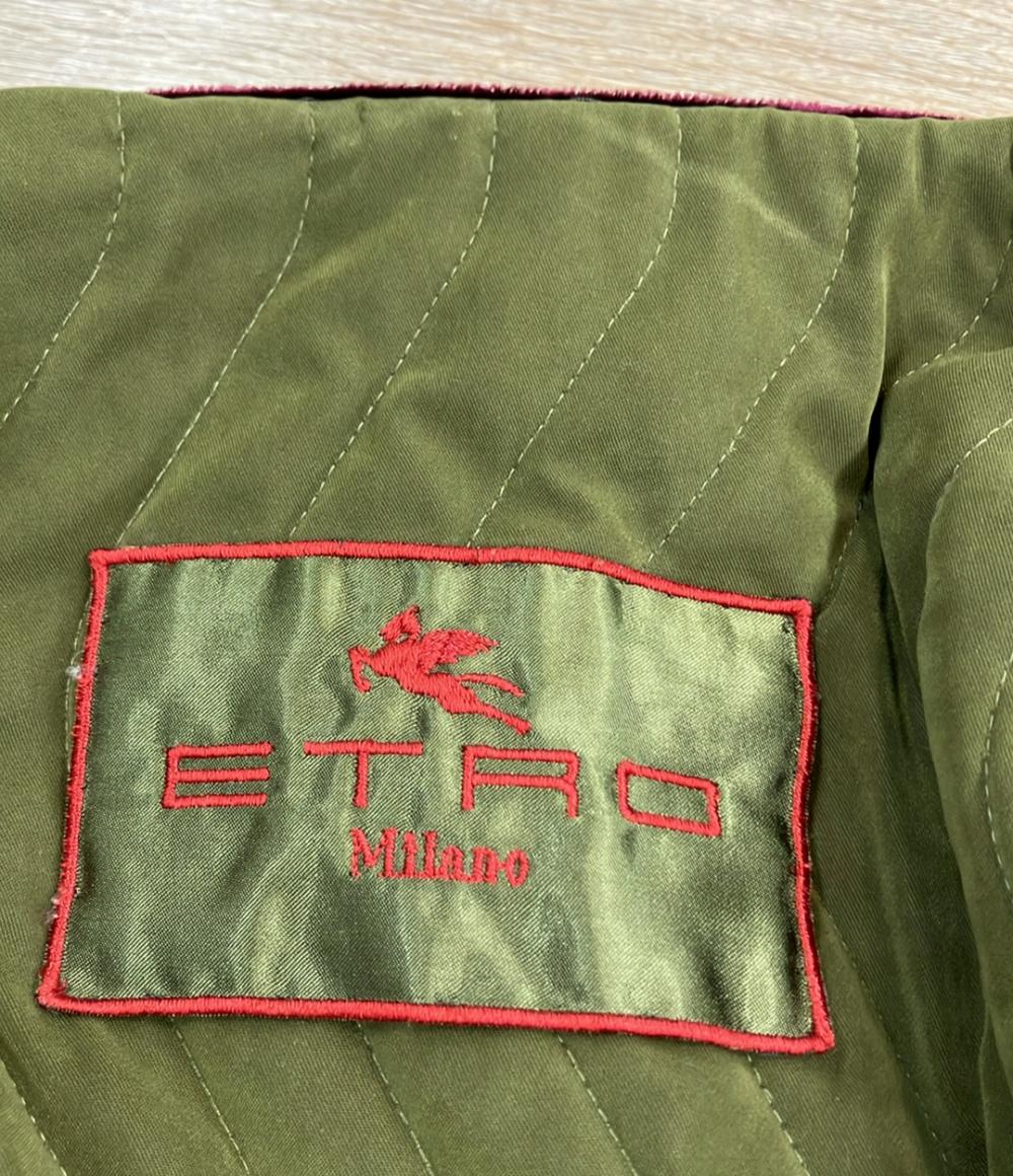 ETRO キルティングジャケット バイカラー 金ボタン 73-19032-370 レディース SIZE L エトロ