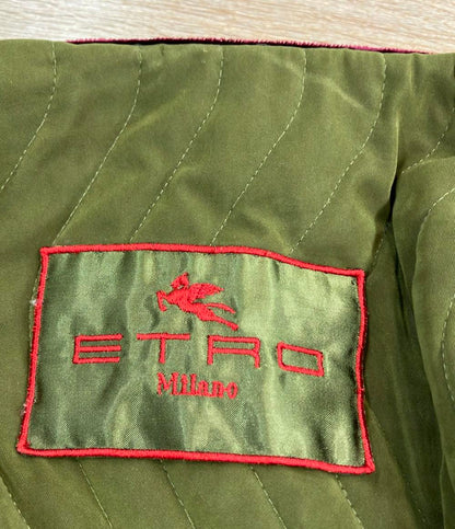 ETRO キルティングジャケット バイカラー 金ボタン 73-19032-370 レディース SIZE L エトロ