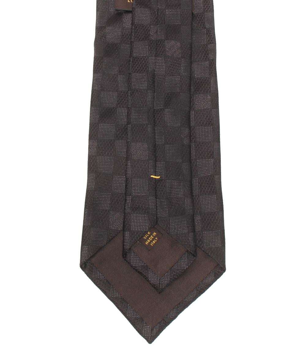美品 LOUIS VUITTON ネクタイ シルク100% ダミエ メンズ ルイ・ヴィトン