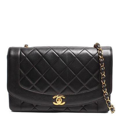 シャネル チェーンレザーショルダーバッグ ココマーク ゴールド金具 ダイアナ25 マトラッセ レディース CHANEL