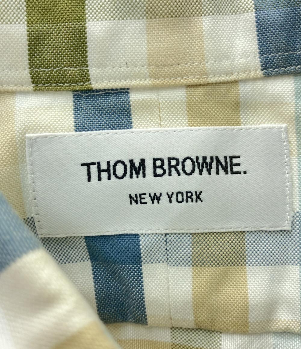 美品 トムブラウン チェック柄ボタンダウン長袖シャツ メンズ SIZE 2 THOM BROWNE