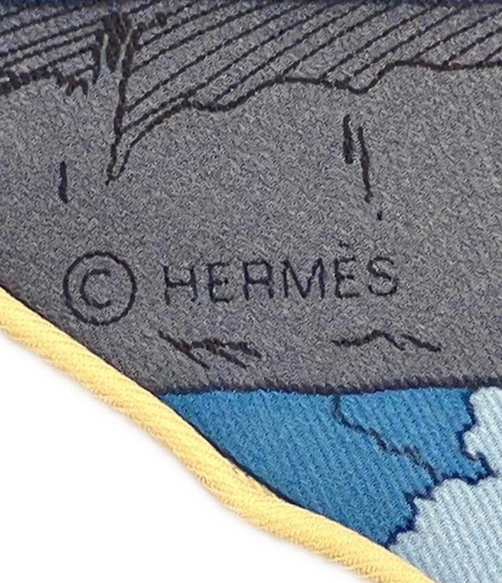 美品 HERMES スカーフ カレ70 シルク 100% ランデヴーギャラン レディース エルメス