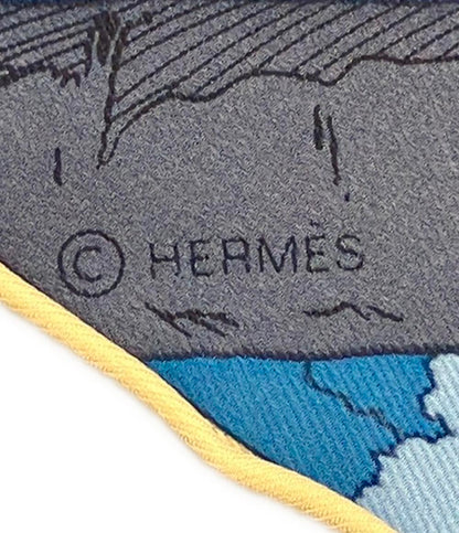 美品 HERMES スカーフ カレ70 シルク 100% ランデヴーギャラン レディース エルメス