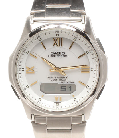 美品 CASIO 腕時計 ウエーブセプター WAVE CEPTOR ソーラー WVA-M630D-7A2JF メンズ カシオ