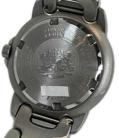 ELGIN 腕時計 クオーツ シルバー FK-366 メンズ エルジン