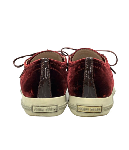 Miu Miu ローカットスニーカー ビジュー ベロア 5E8561 レディース SIZE 37.5 ミュウ ミュウ