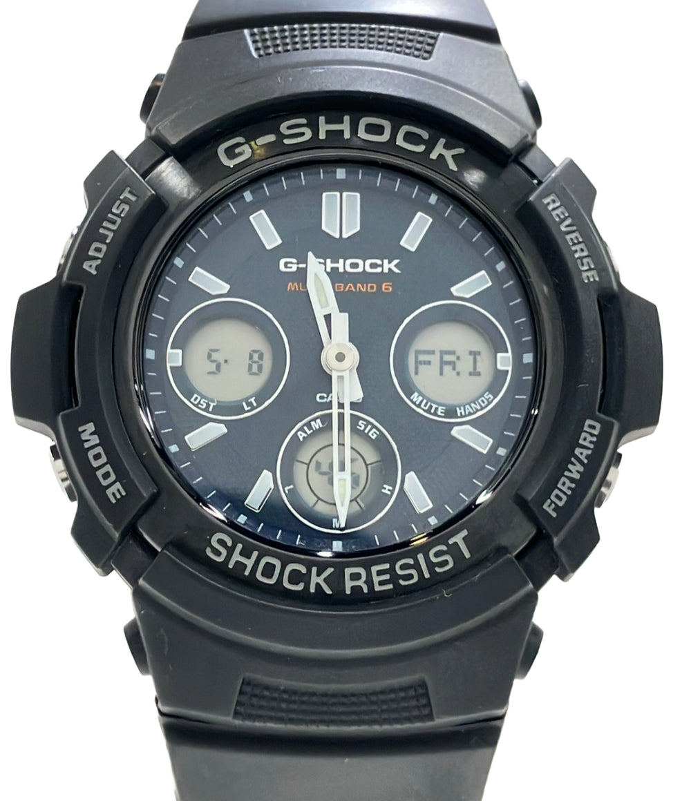 CASIO 腕時計 G-SHOCK ソーラー ネイビー AWG-M100SB メンズ カシオ