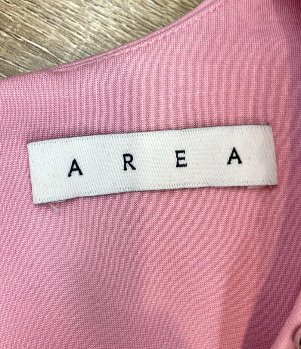 AREA ミニワンピース クリスタル付き 背面ハート型カットアウト ノースリーブ RN154562 レディース SIZE XL エリア