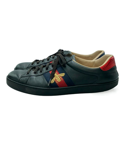 訳あり GUCCI ローカットスニーカー エース ビー 429446 メンズ SIZE 8 1/2 27.5 グッチ