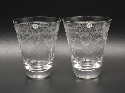 美品 ウエッジウッド グラス タンブラー 2点セット ペア ミューズ WEDGWOOD