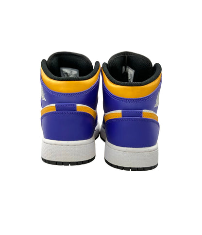 美品 NIKE ミドルカットスニーカー AIR JORDAN 1 MID GS DQ8423-517 キッズ SIZE 22.5 ナイキ
