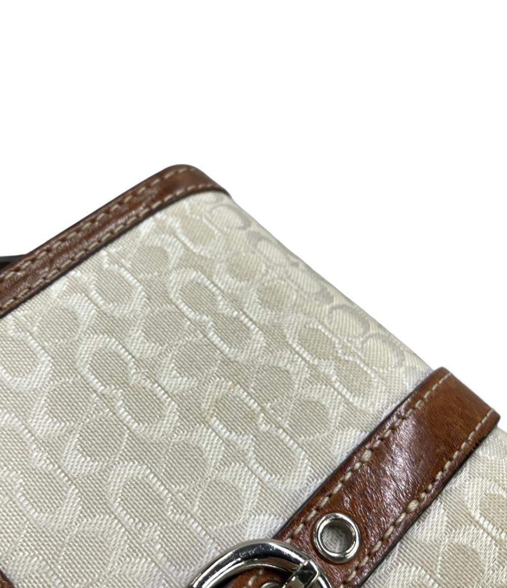 COACH 二つ折り財布 シグネチャー レザー キャンバス レディース コーチ