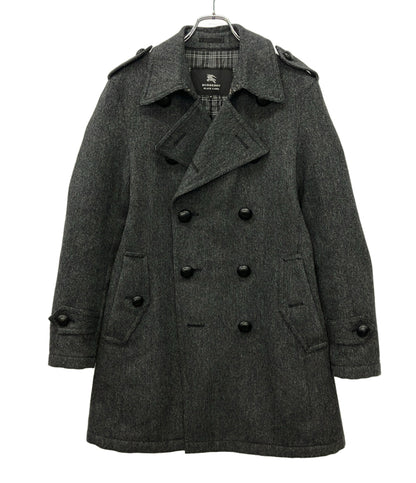 BURBERRY BLACK LABEL チェスターコート 内地キルティング グレー D1B03-205-08 メンズ SIZE M バーバリーブラックレーベル