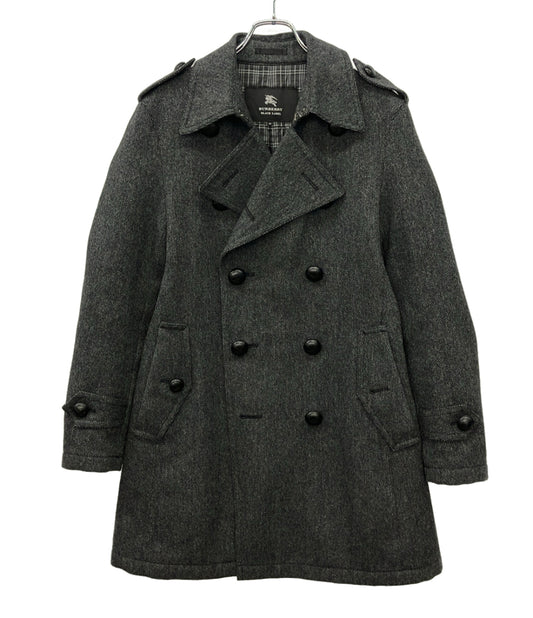 BURBERRY BLACK LABEL チェスターコート 内地キルティング グレー D1B03-205-08 メンズ SIZE M バーバリーブラックレーベル