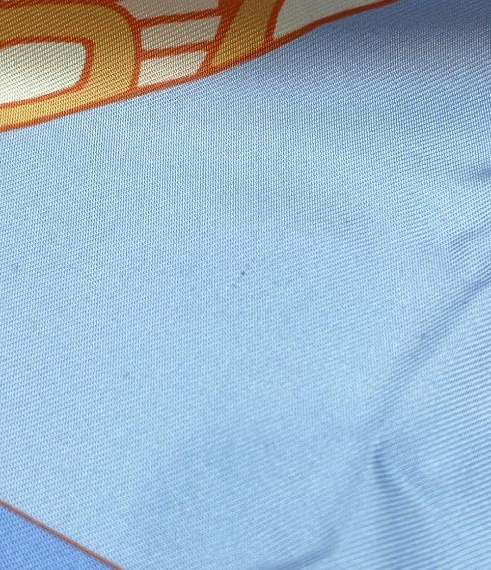 美品 HERMES スカーフ シルク100% カレ90 GRANDS FONDS レディース エルメス