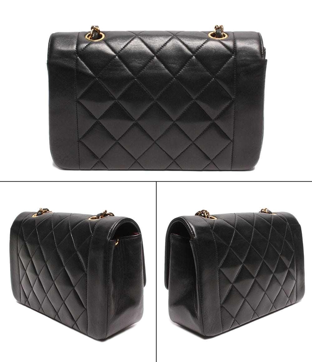 CHANEL チェーンショルダーバッグ ゴールド金具 ココマーク ラムスキン マトラッセ ダイアナフラップ ダイアナ 22 レディース シャネル