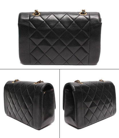 CHANEL チェーンショルダーバッグ ゴールド金具 ココマーク ラムスキン マトラッセ ダイアナフラップ ダイアナ 22 レディース シャネル