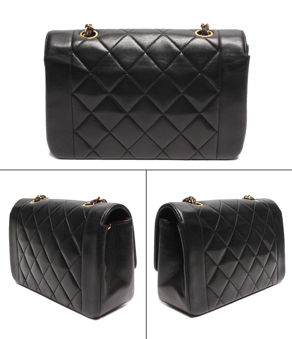 CHANEL チェーンショルダーバッグ ゴールド金具 ココマーク ラムスキン マトラッセ ダイアナフラップ ダイアナ 22 レディース シャネル