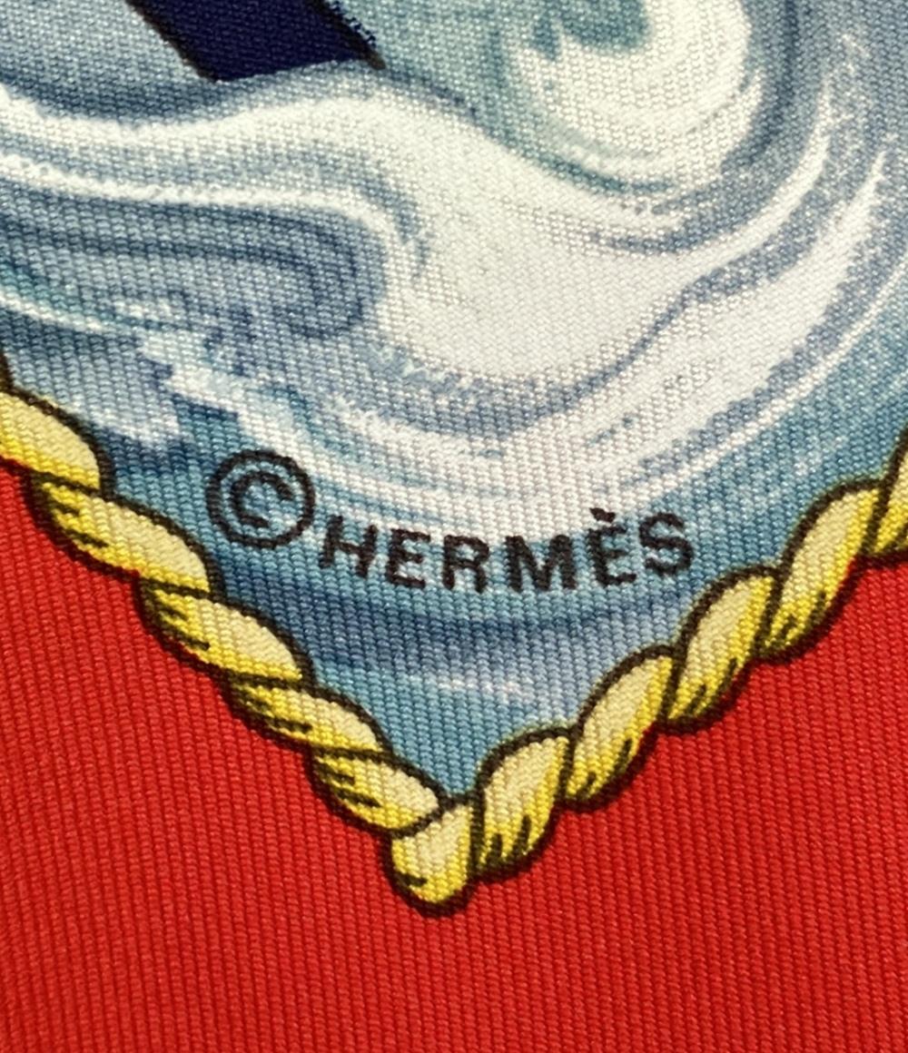 美品 HERMES スカーフ シルク100% カレ90 Vive le Vent レディース エルメス
