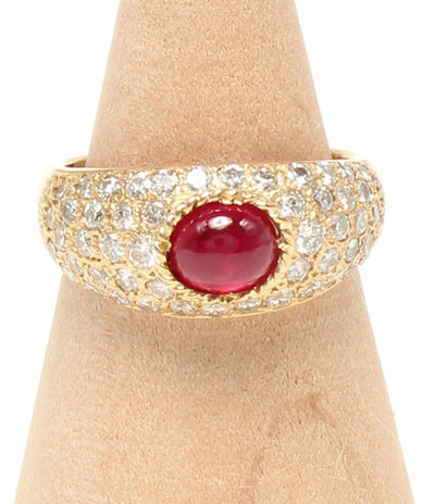 美品 リング 指輪 K18 ルビー 1.07ct ダイヤ 0.96ct レディース SIZE 12号
