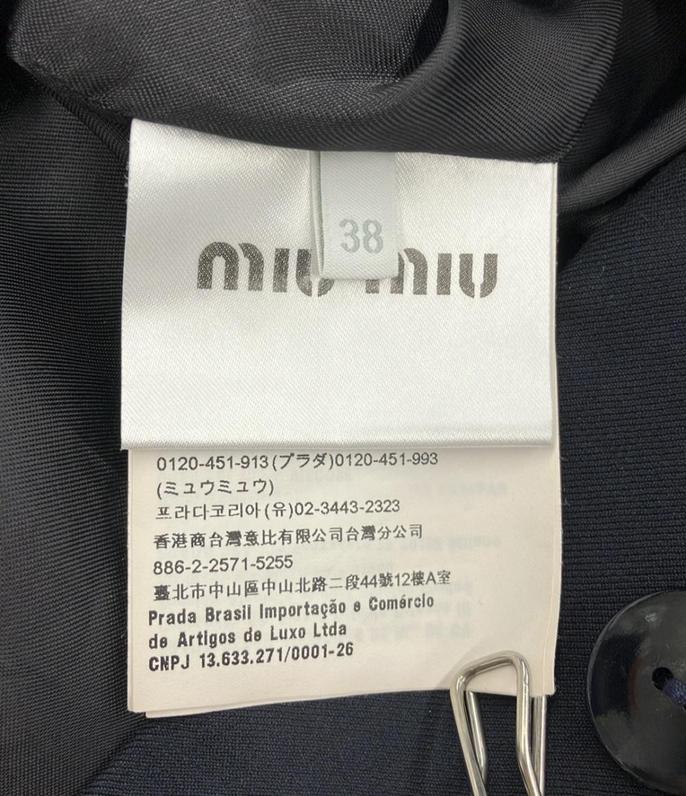 ミュウ ミュウ テーラードジャケット レディース ブレザー エンボスロゴ SIZE 38 (S)  2023 269 MH1859Miu Miu