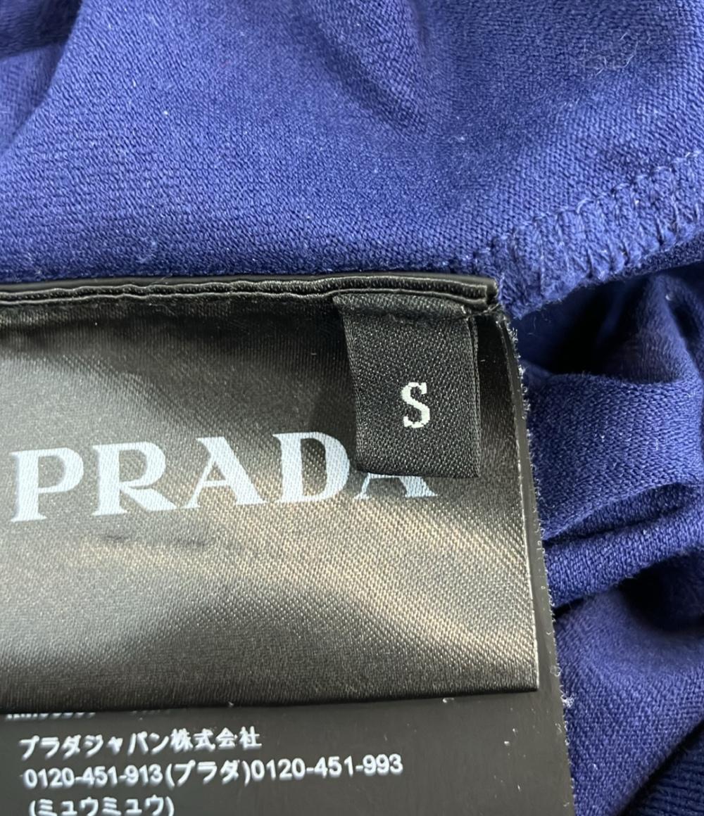 PRADA ナイロン ポケットTシャツ　ダークブルー　PRADASPORT プラダスポーツ Sport 18年 メンズ ナイロン切り替え Tシャツ 半袖