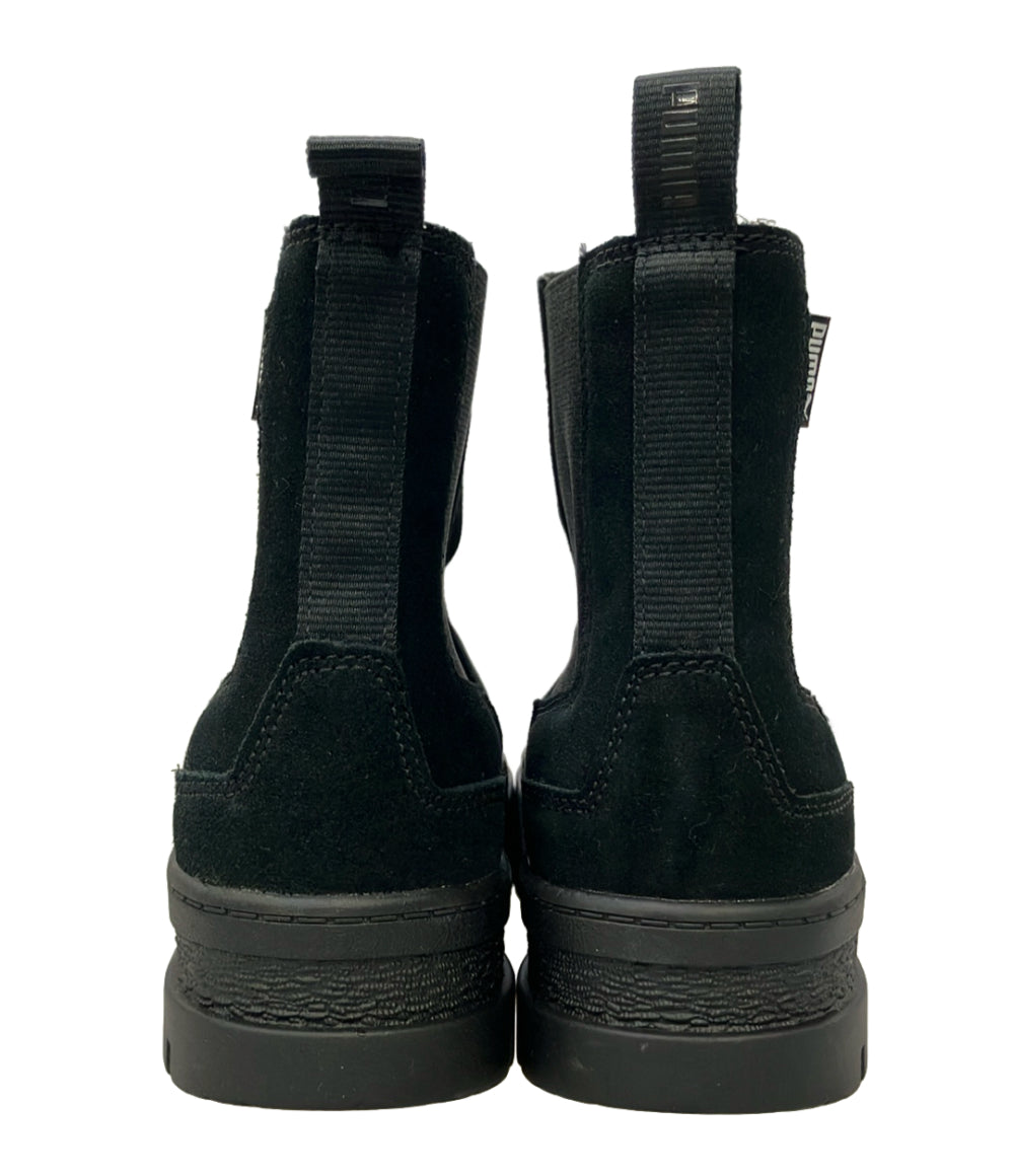 美品 PUMA サイドゴア厚底ショートブーツ メイズ チェルシー スウェード 382829-01 レディース SIZE 23.5 プーマ