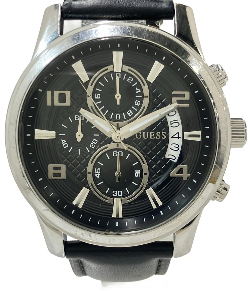 ゲス 腕時計 クオーツ ブラック W0076G1 メンズ Guess