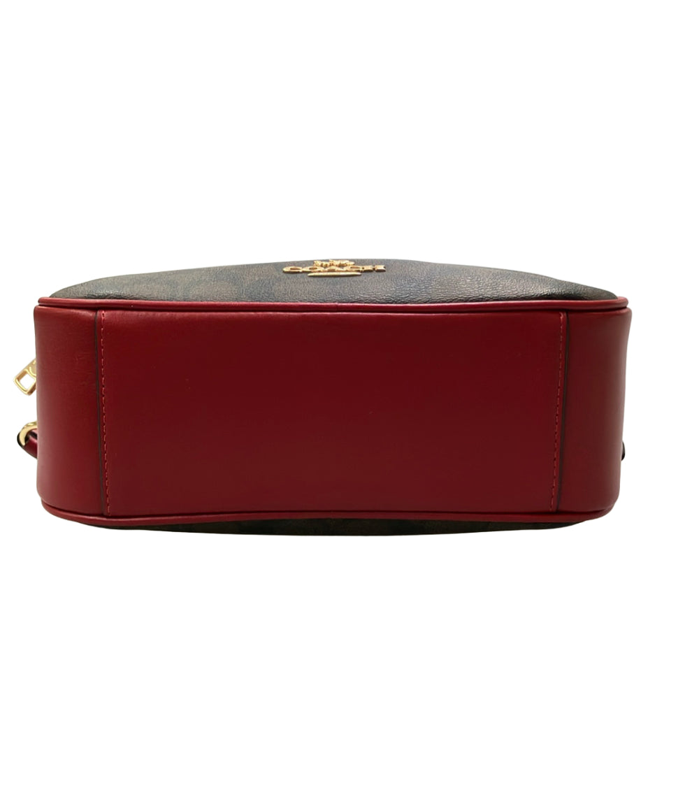 美品 COACH ショルダーバッグ 斜め掛け PVC シグネチャー 68168 レディース コーチ