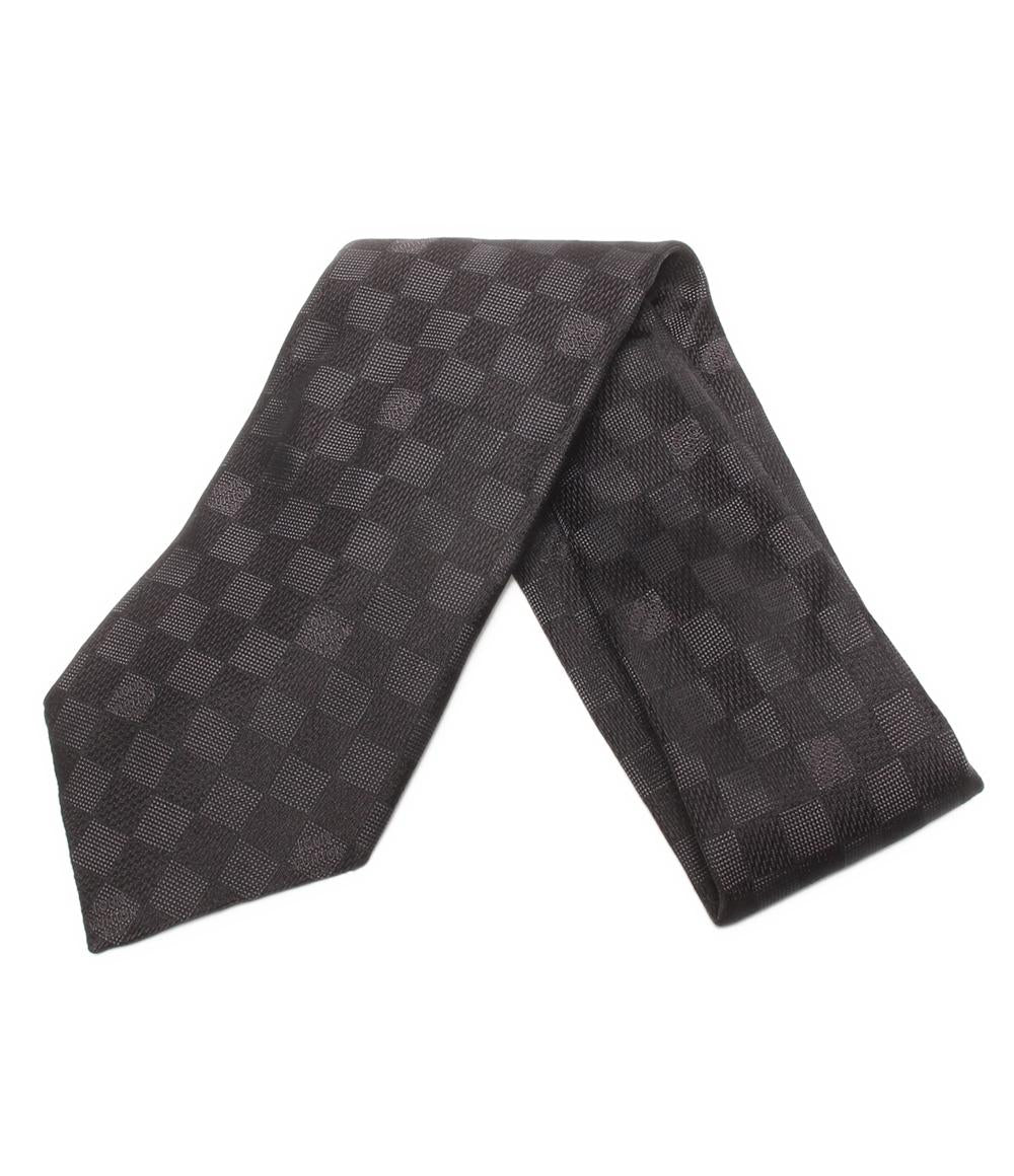 美品 LOUIS VUITTON ネクタイ シルク100% ダミエ メンズ ルイ・ヴィトン