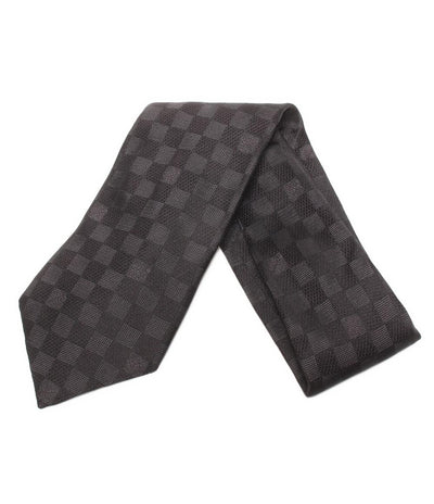 美品 LOUIS VUITTON ネクタイ シルク100% ダミエ メンズ ルイ・ヴィトン
