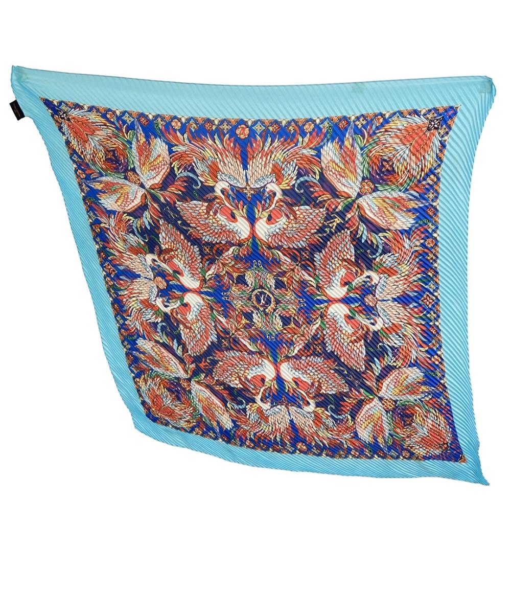 美品 LOUIS VUITTON スカーフ シルク100% プリーツ M71528 レディース ルイ・ヴィトン