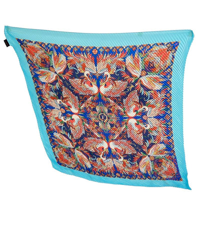 美品 LOUIS VUITTON スカーフ シルク100% プリーツ M71528 レディース ルイ・ヴィトン