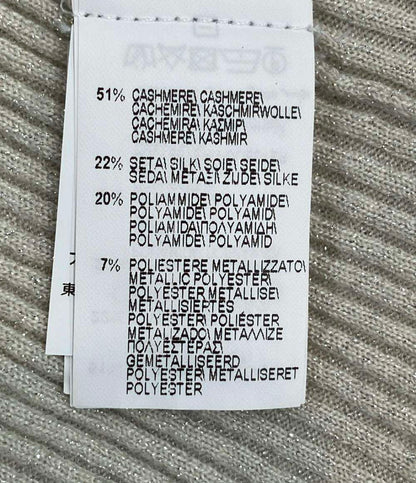 Brunello Cucinelli 半袖ニット ハイネック ラメ レディース SIZE M ブルネロクチネリ
