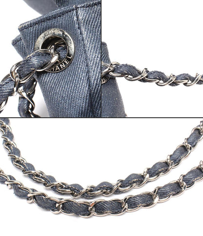 CHANEL ダブルチェーンショルダーバッグ シルバー金具 12番台 レディース シャネル