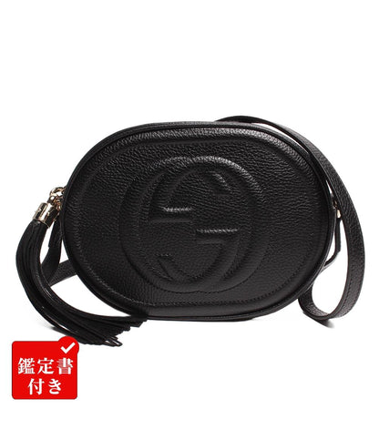 美品 グッチ レザーショルダーバッグ タッセル ゴールド金具 ソーホー インターロッキングG 7477779 493075 レディース GUCCI