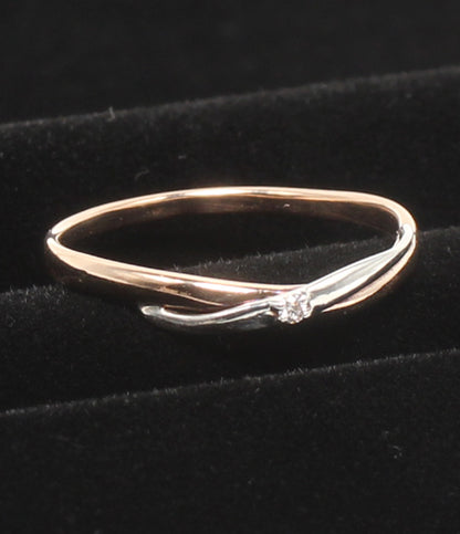 美品 Samantha Tiara リング 指輪 K10 SV950 ダイヤ 0.01ct レディース SIZE 11号 サマンサティアラ