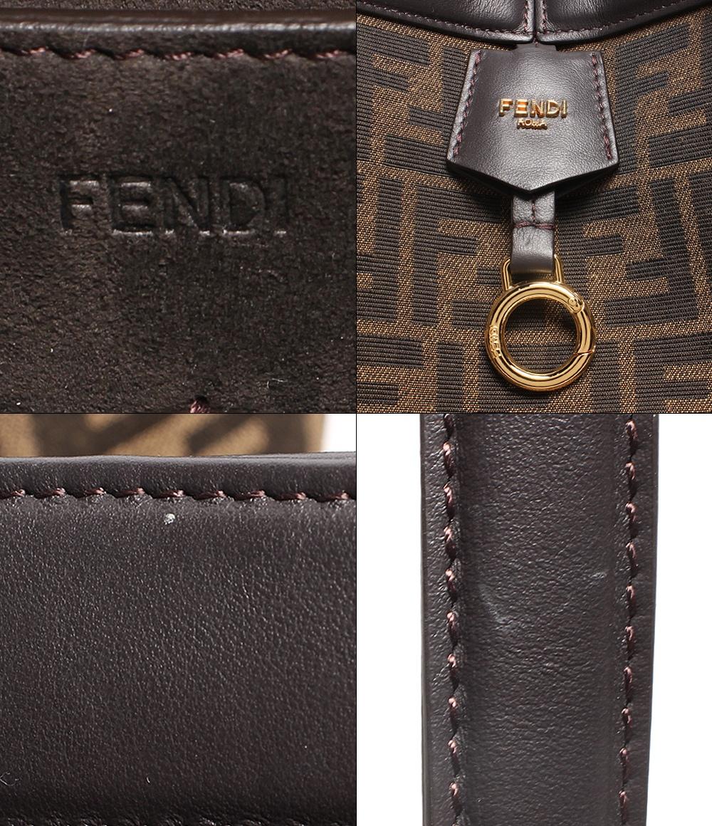 フェンディ ショルダーバッグ 巾着型 ゴールド金具 Fendi Origami ミディアム FFモチーフ ジャカードファブリック ズッカ 8BH414AFPMF1GL7 レディース