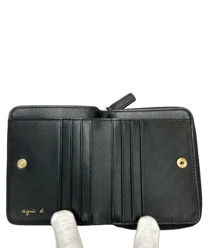 美品 Agnes b. VOYAGE ラウンドファスナー二つ折り財布 牛革 WAW07-01 メンズ アニエスベーボヤージュ