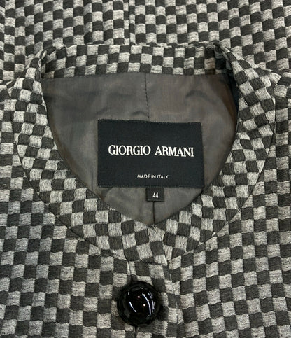 美品 GIORGIO ARMANI ノーカラージャケット MAG91T MA401 レディース SIZE 44 (L) ジョルジオアルマーニ