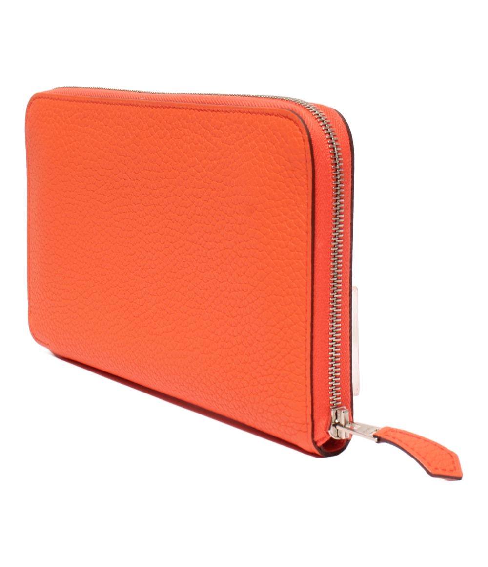 美品 HERMES ラウンドファスナー長財布 X刻印 シルバー金具 アザップロング クラシック レディース エルメス