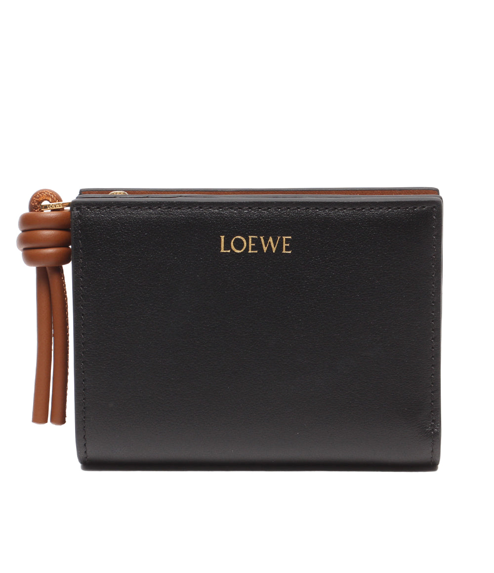 美品 LOEWE 二つ折り財布 ノット コンパクト ウォレット レディース ロエベ