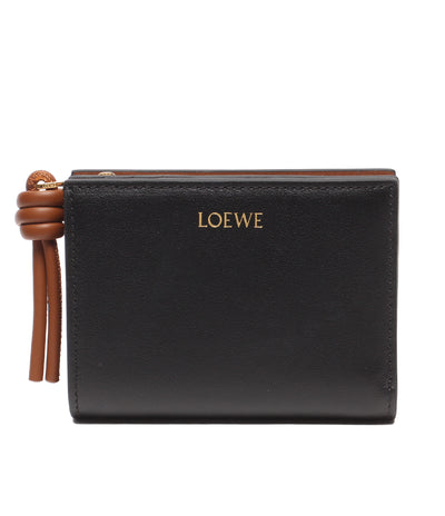 美品 LOEWE 二つ折り財布 ノット コンパクト ウォレット レディース ロエベ