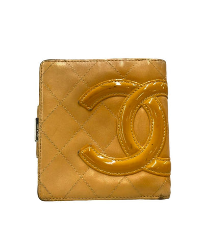 CHANEL 二つ折り財布 シルバー金具 10番台 カンボン レディース シャネル