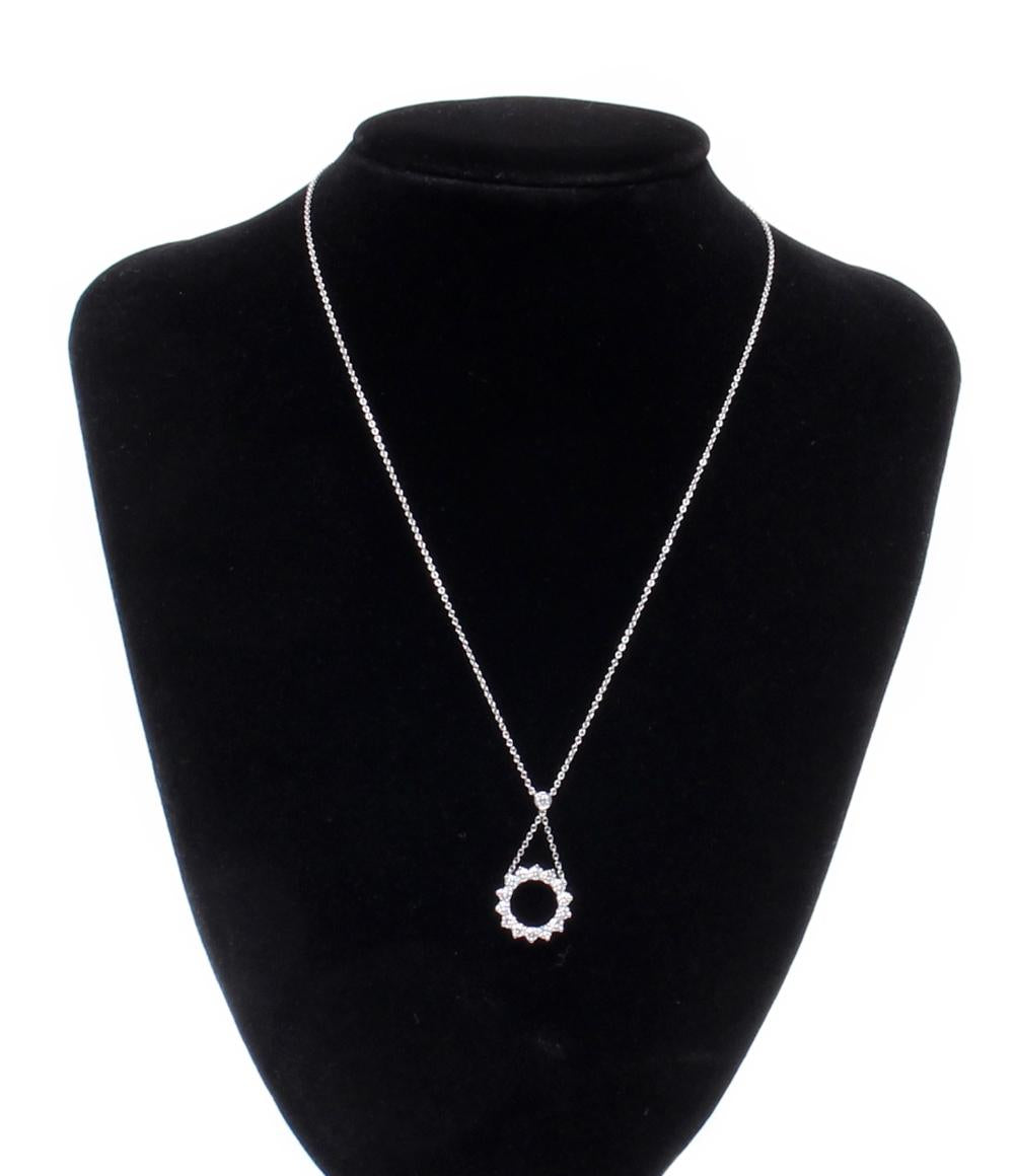 美品 ティファニー ネックレス オープンサークル Pt950 ダイヤモンド レディース TIFFANY&Co.